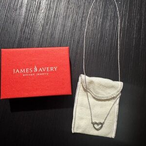 James Avery Silver Petite Heart Necklace Sterling Silver